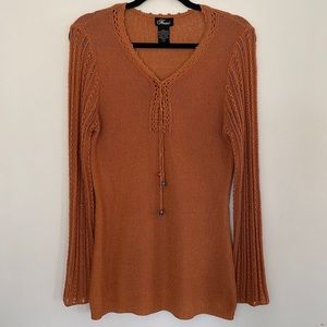 Oversized boho crochet sweater size L